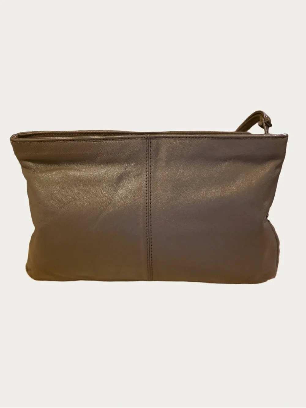 Vintage 80's Brenalini by Jonotti Brown Leather Wristlet Clutch Bag Butter Soft